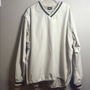 The Weather Co White V-Neck Pullover Jacket XXL